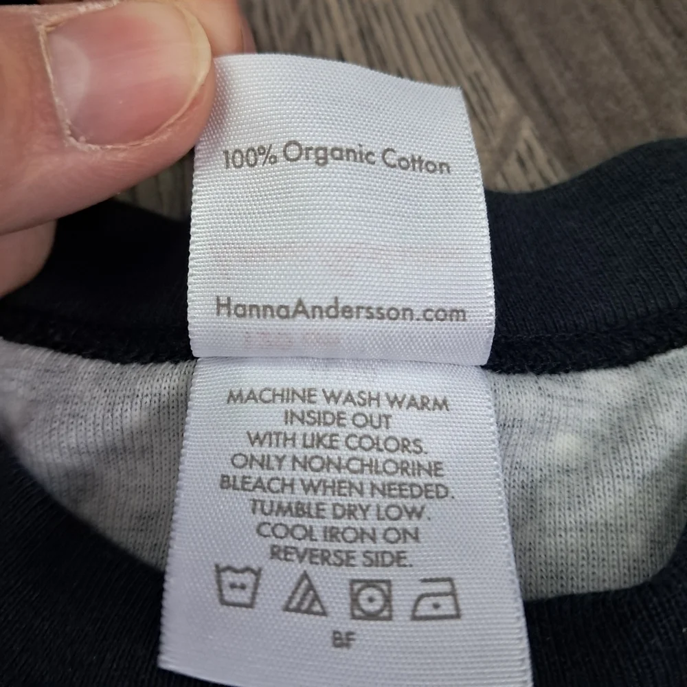 Hanna Andersson Size 6-7 100% Organic Cotton Long Sleeve Knit Pajama Top Winter